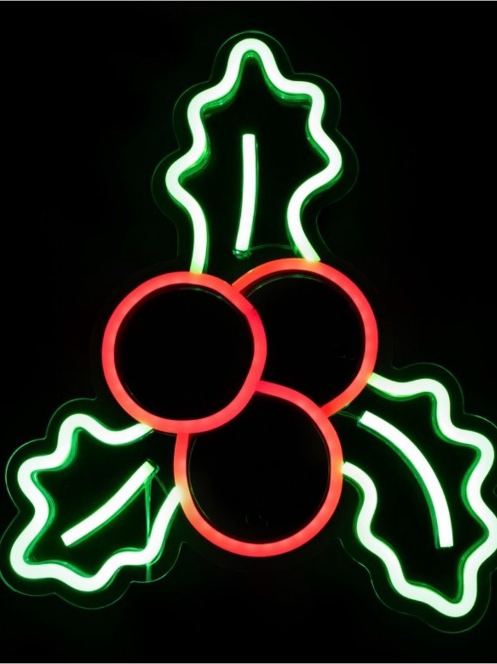 Northlight 12" LED Lighted Neon Style Holly Berries Christmas
Window Silhouette